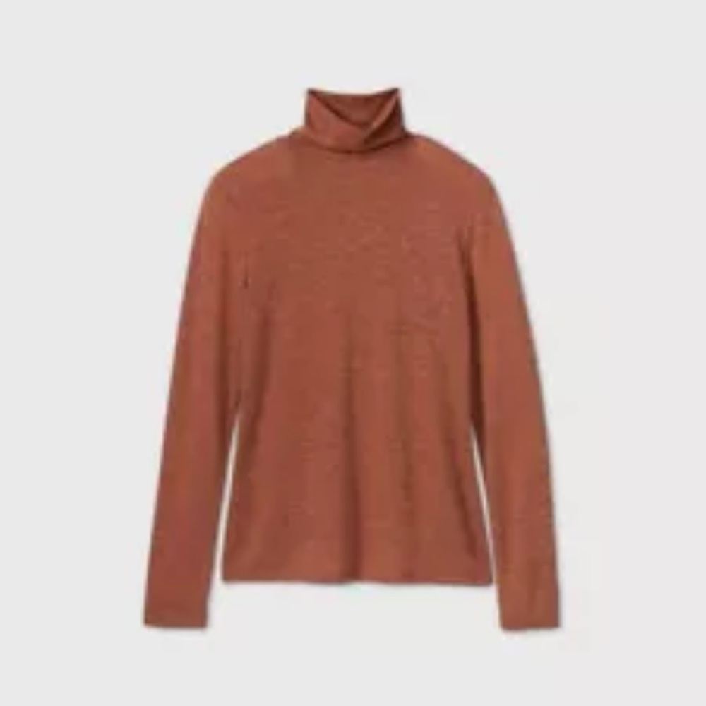 A New Day Mauve Long Sleeved Turtleneck Cozy T-Shirt Womens XS NEW